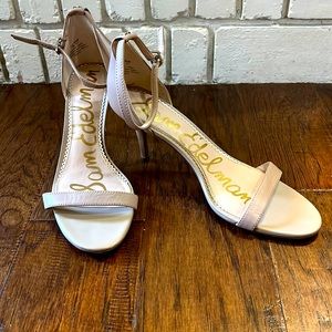 EUC Sam Edelman “Patti” Nude Heels with Ankle Strap in Size 11